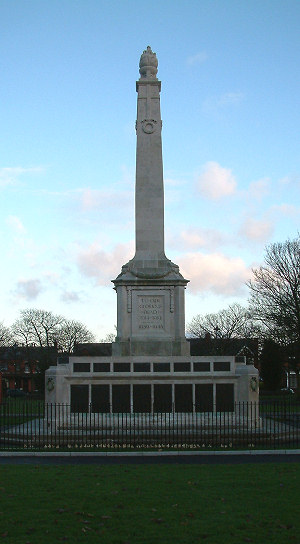 Victoria Park War Memorial, Widnes, Cheshire